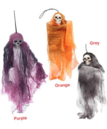 Spooky Skull Doll Halloween Decoration | Scary Hanging Ornaments & Skeleton Decor - Perfect for Outdoor & Indoor Halloween Fun - Buy Online on GoSupps.com