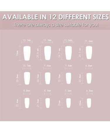 24Pcs Purple Glitter Gradient Coffin Press-on Nails | False Nails Set for Women & Girls with Nail Glue - Acrylic Stick-on Nails for Stunning Nail Decor - Buy Online on GoSupps.com