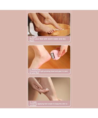 Electric Foot File USB Rechargeable Portable Watertight USB Foot File Pedicure Tool Callus Removal Tool with 3 Roller Type Exfoliation for Home Outdoors (#2) - Buy Online on GoSupps.com