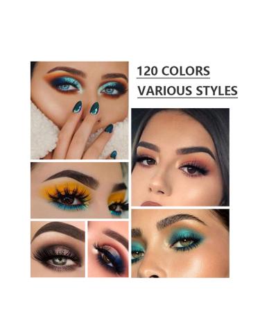 120 Colors Glitter Eyeshadow Palette - Long Lasting Waterproof & Highly Pigmented - All-in-One Makeup Kit & Holiday Gift Set for Women & Girls - Buy Online on GoSupps.com