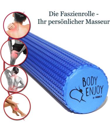 Medium Fascia Roll for Back Massage Reprochplace Stretching Tool 9.5cm x 43cm (Ocean Blue) | Yoga & Pilates Foam Rollers for Neck & Trigger Point Pain Relief - Buy Online on GoSupps.com
