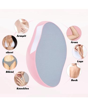 Crystal Hair Eraser - Gentle Reusable Hair Removal Tool for Men & Women | Non-Irritating Exfoliating Body Grooming - Pink - Buy Online on GoSupps.com