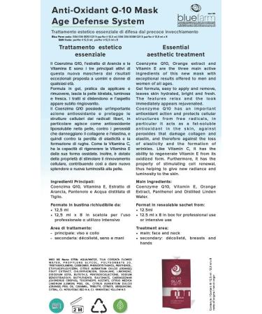 Blue Farm Srl BLUE FARM AntiOxidant Q10 Mask Age Defense System 125 ml x 8 Maschera Q10 antiage - Buy Online on GoSupps.com