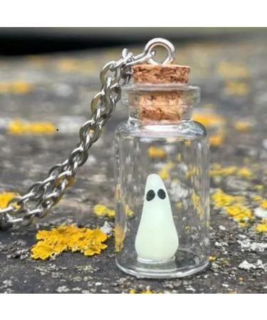 Nagoyuki 1 PCS Glow in the Dark Adopt A Ghost Necklace Cute Halloween Jewellery Pet Ghost - Buy Online on GoSupps.com