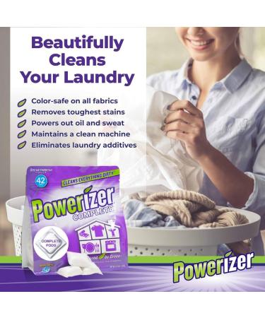 Powerizer Complete Pods - Multipurpose Plant-Based Laundry & Dishwasher Detergent | 42 All-in-One Cleaning Pods for Effective International Shipping - Buy Online on GoSupps.com
