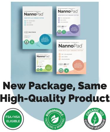 NannoPad Regular Pads - Certified Organic Cotton Pads with Wings - 20 Sanitary Pads for Women - Feminine Hygiene Products - Buy Online on GoSupps.com