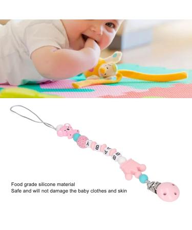 Safe Silicone Baby Clip Holder Toy - Washable Shower Gift for Babies (Pink) - Buy Online on GoSupps.com