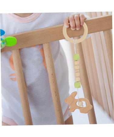20 Pcs Baby Gym Wooden Teether Car Decorations - Hanging Wood Toy Set for Newborns | Infant Gym Plaything Chew - Green - Buy Online on GoSupps.com