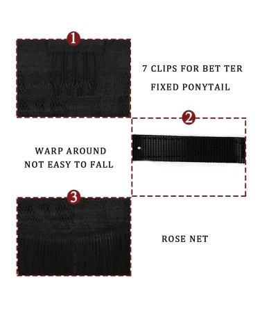 Buy Dark Brown 70cm Clip-in Ponytail Extensions | Natural Hair Wrap Around Hairpiece - Perfect for Braid & Magic Style - Buy Online on GoSupps.com