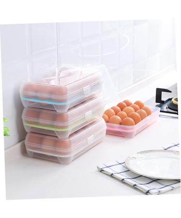 Yardenfun 3pcs Eggs Dispenser Serving Tray Containers for Food Egg Holder Storage Box Portable Egg re-usable Green 25*15.5*7.2cm - Buy Online on GoSupps.com