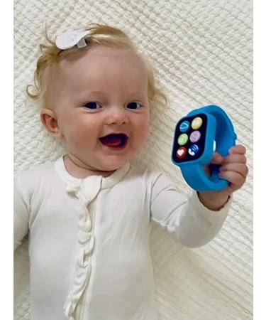 Silli Chews Silicone Smart Watch Wrist Teether for Babies | Blue Teething Relief Toy - Buy Online on GoSupps.com