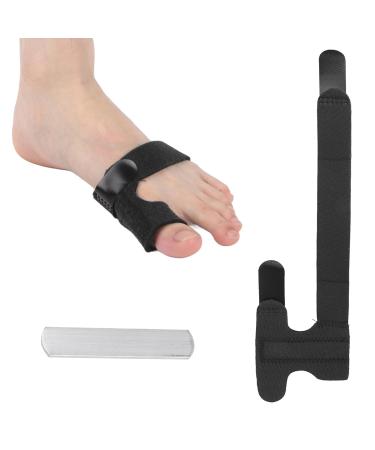 Agate toe clasp multiple adhesive toe fracture mixer hallux valgus correction rails toe protection injury support clasp toe straightener bale correction for men and women (black)