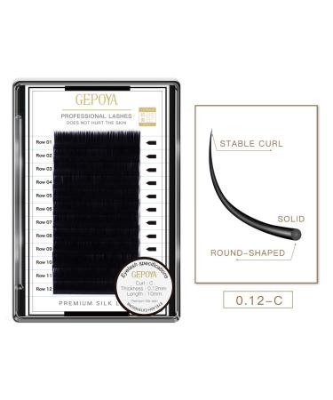 Premium Silk Eyelash Extensions 8-13mm Mixed C Curl 0.12mm - Mink Lash Individual False Eyelashes for Salon Use - 0.12-C-Mix Classic Lash - Buy Online on GoSupps.com