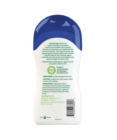 Cetaphil Baby Moisturizing Oil with Organic Calendula & Almond Oil - 13.5 fl oz - Buy Online on GoSupps.com