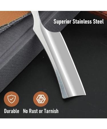 Stainless Steel Cut Throat Razor Kit for Men - Single Edge Shaving Blades for Barber & Home Use - Straight Razor Gifts in Maroont157 - Buy Online on GoSupps.com