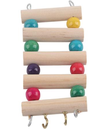 Parrot Ladder - Colorful Wooden Climbing Bridge Toy for Conures & Lovebirds | 5 Steps S - Buy Online on GoSupps.com