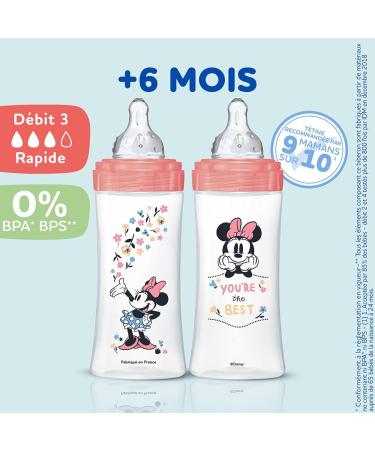 Dodie Set of 3 Initiation+ Anti-Colic Bottles Minnie 330 ml +6 Months Round Teat Flow 3 - Buy Online on GoSupps.com