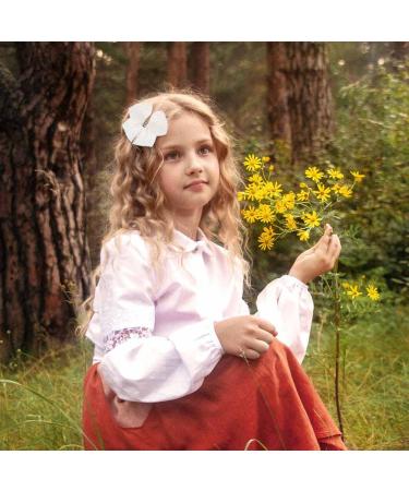 White 2PCS Pearls Hair Bow Clips - Cute Alligator Beads Hairgrip for Girls, Kids, Teens - Buy Online on GoSupps.com