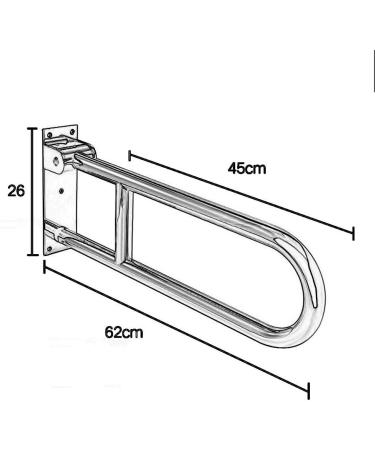 Grab Bars Handle Safety Support Hand Rails Handicap Grab Bars for Bathroom Toilet Flip Up Grab Safety Bars Handrail Bracket Senior Balance - Buy Online on GoSupps.com