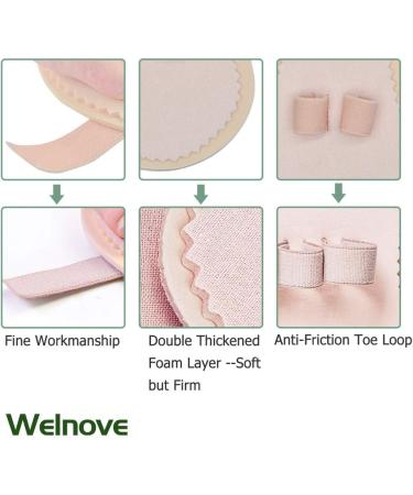 Welnove Hammer Toes Straightener | Toe Splint Corrector for Claw Curled & Crooked Toes - Cushion Brace & Metatarsal Support (Pack of 2 - Buy Online on GoSupps.com