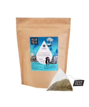 Rain City Tea Perfect Mint - Free Pyramid Organic Herbal and Fruit Tea Bags - 50 Compostable Whole Leaf Chai Tea - USDA Certified |Cellulose Inner Packaging|