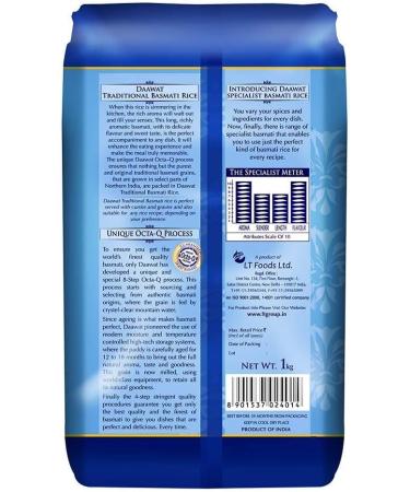 BBRATS Daawat Traditional Basmati Rice 1kg - Buy Online on GoSupps.com