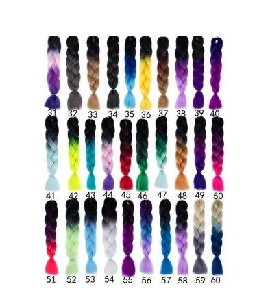 5Pcs Ombre Jumbo Braiding Hair Extensions - 100g Kanekalon Synthetic Fiber for 24Inch Twist Braids - International Shipping Available - Buy Online on GoSupps.com