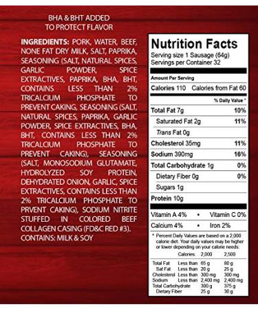 Long John Snacks Pickled Sausage - Gourmet Smoked Pickled Beef and Sausage Snack (Red Hot) 4.5lb (2 Pack) - Buy Online on GoSupps.com