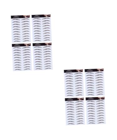 Beavorty 8 Pcs Eyebrow Stickers False Eyebrows Sticker Hair Artificial Eyebrow 4d Make up Transfer Stickers