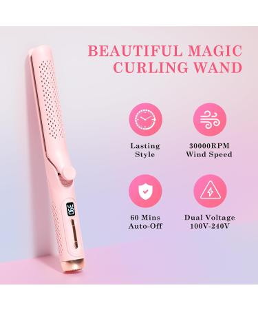 2-in-1 Hair Straightener and Curler - 360 Airflow Styler with 20M Negative Ions LED Display Auto Off & Dual Voltage - Buy Online on GoSupps.com