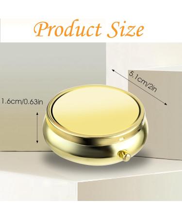 Buy Sibba Portable Gold Medication Pill Case - Moisture-Resistant Travel Organizer for Vitamins & Fish Oil - Buy Online on GoSupps.com