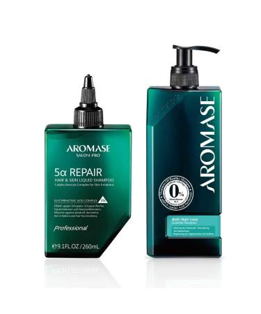 Aromase AROMASE Grand Anti-Hair Loss Kit With 5a Repair Pre-Shampoo Liquid Shampoo 260ml & Essential Anti-Hair Loss Shampoo 400ml