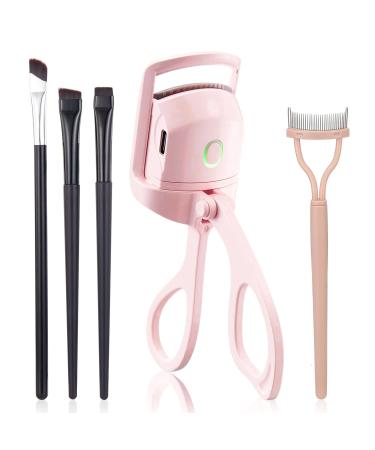 Heated Eyelash Curlers Eyelash Curlers with Comb and Eyeliner Brushes Heated Lash Curler for Natural Curling