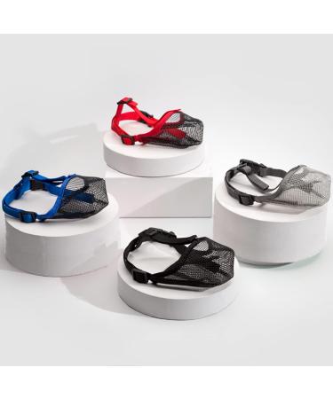 Breathable Dog Muzzle for Small Medium & Large Breeds - Prevents Biting & Chewing - Rounded Mesh Design (S Gray) - Buy Online on GoSupps.com