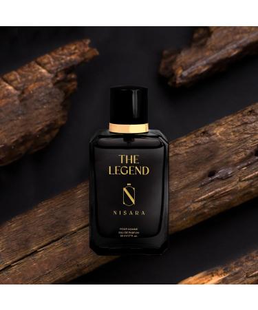 Nisara The Legend Perfume For Men - 50 ml | Long Lasting Eau De Parfum | Premium Perfume | Fresh Spicy Fragrance | With Bergamot Pink Pepper Lavender Leather Vetiver & Amber | EDP Scent for men - Buy Online on GoSupps.com