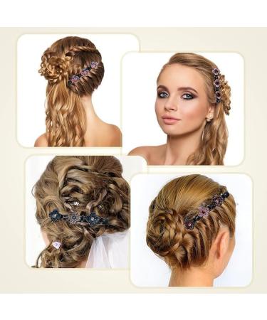 Hair Clips with Sparkling Crystal Stones Braided Rhinestone Hair Clips for Women and Girls Elegant Hair Styling Clips Shiny Rhinestone Hair Clip Lightweight Braided Hair Clips (B-4pcs) - Buy Online on GoSupps.com