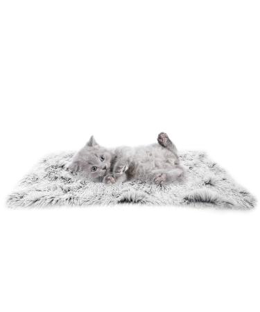 PJYuCien Fluffy Fleece Cat Dog Bed Blanket,Soft Warm Pet Throw Blanket for Pet. 16" x 24" Light Grey