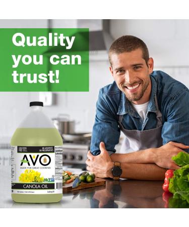 AVO Non-GMO Expeller Pressed Canola Oil - 1 Gallon | Certified & High-Quality - Buy Online on GoSupps.com
