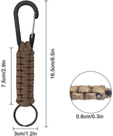 Senhai 5-Piece Paracord Keychain Set with Carabiner | Durable Braided Lanyard Ring Clip for Keys Knives & Flashlights | Perfect for Camping & Hiking | Available in 5 Colors - Buy Online on GoSupps.com