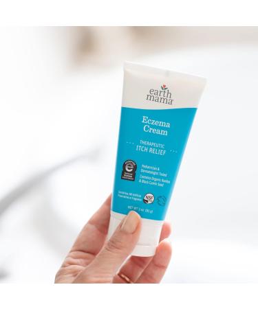 Earth Mama Eczema Cream | Therapeutic Itch Relief Moisturizer for Rashes, Bug Bites & Poison Ivy | Steroid-Free Skincare 3-oz Tube - Buy Online on GoSupps.com