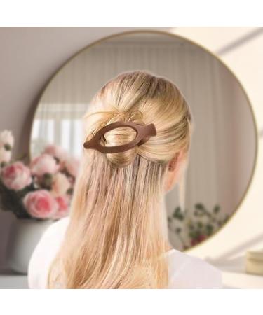 Flat Hair Claw French Design Alligator Hair Clip - Strong Hold Non Slip Barrettes Accessories Retro Duck Billed Hairpin for Thick Thin Hair Solid color - Buy Online on GoSupps.com