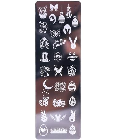 Nail Stamping Plate #12 - Fashion Flower Pattern & Cat Rabbits Butterfly Designs | Multi-Material Stencil for Stunning Nail Art Decoration - Buy Online on GoSupps.com