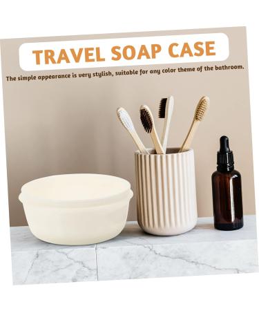 Ciieeo 8 Pcs Travel Soap Box Plastic Stand Soap Holder with Lid Drain Soap Rack Soap Bar Case Soap Bar Holder Round Container with Lid Shower Soap Holder or Take a Bath White Soap Dish - Buy Online on GoSupps.com