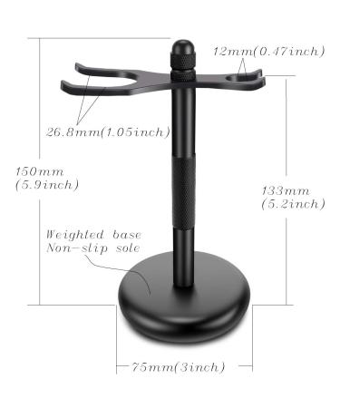 Deluxe Shaving Kit for Men - Safety Razor Brush Stand & Stainless Steel Bowl | Premium Home Shaving Essentials - Buy Online on GoSupps.com