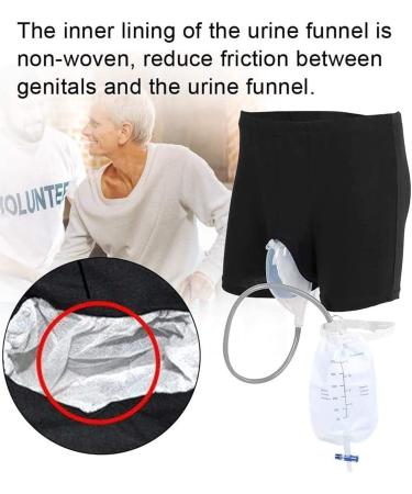 Wearable Urine Bag Male Urinal Bag Reusable Portable Tube Urine Leg Bag Incontinence Pants Pee Holder for Men Elder L Large - Buy Online on GoSupps.com