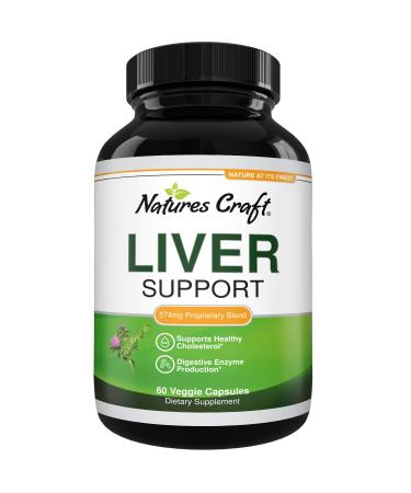 Natures Craft Milk Thistle Liver Detox Pills - Liver Support Supplement with Milk Thistle Dandelion Root Artichoke Extract - Liver Detox Supplement with Milk Thistle Liver Cleanse Detox