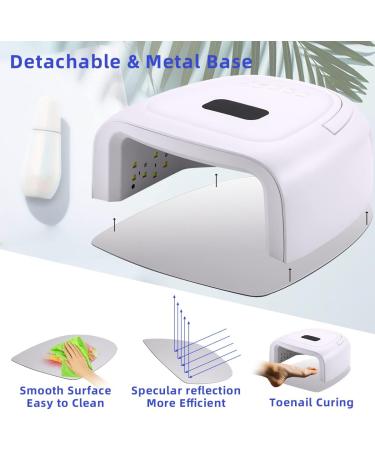 Ayshone 60W Cordless Rechargeable LED Gel Nail Lamp | UV Nail Light Dryer with Touch Sensor LCD Screen - for Gel Nails - Buy Online on GoSupps.com