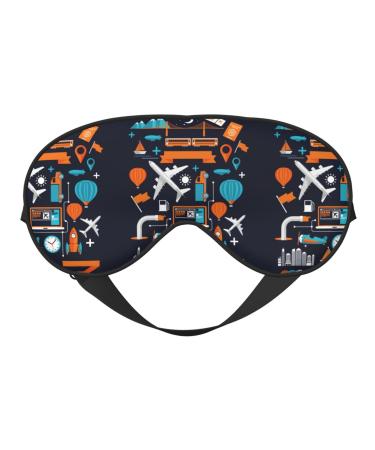 Creative Transport Sleep Mask Adjustable Double -Sided Eye Mask Soft Sleeping Eye Covers for Sleeping Perfect Shading Reduce Eye Edema