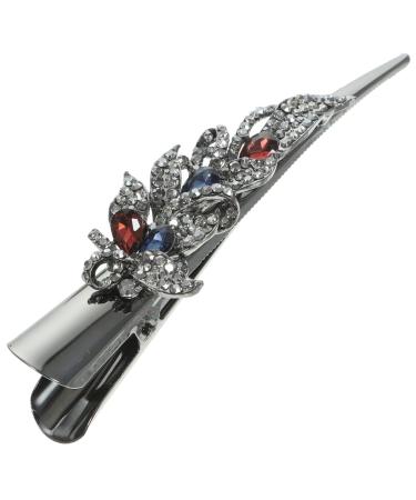 FRCOLOR Large Small Vintage Crocodile Clips Thin Hair Crystal Hair Headwear Crocodile Hair Clips Hair Clip Duckbill Clip Crocodile Skin Duckbill Hair Clip