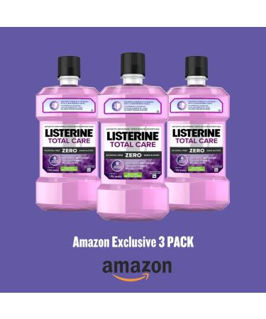 Listerine Alcohol Free Mouthwash Total Care Zero Fluoride Mouthwash for Bad Breath Anti-Cavity Helps Keep Teeth White Pack of 3 (3L Total) Total Care - Trio Pack Mouthwash - Buy Online on GoSupps.com